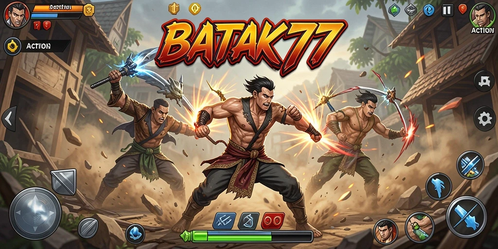 Antarmuka menarik dari game Action BATIK77 yang memikat.