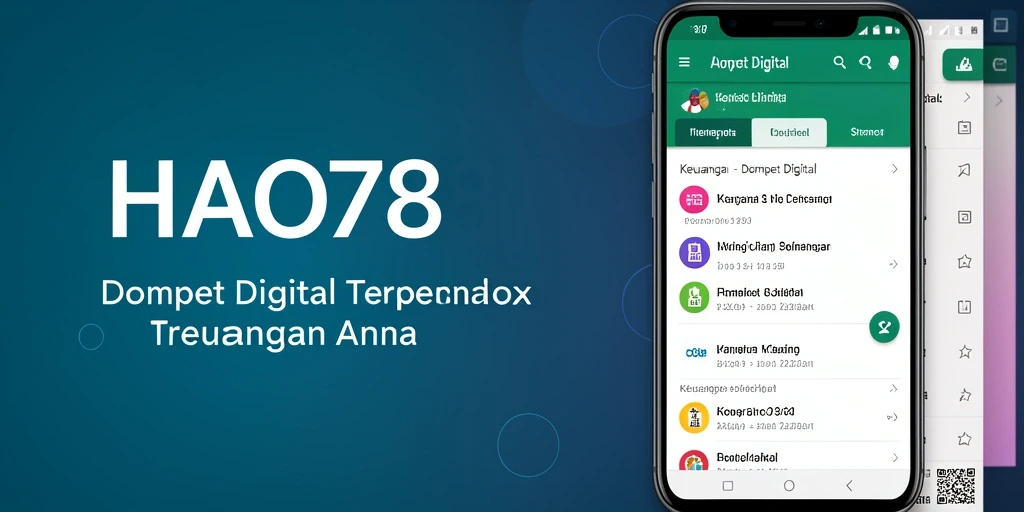 Tampilan antarmuka HAO788 yang sederhana dan praktis untuk Dompet Digital.