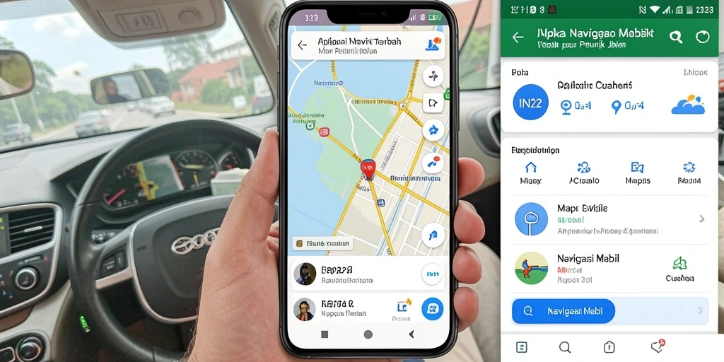 Antarmuka utama IN22 menampilkan peta navigasi yang sederhana dan informatif.