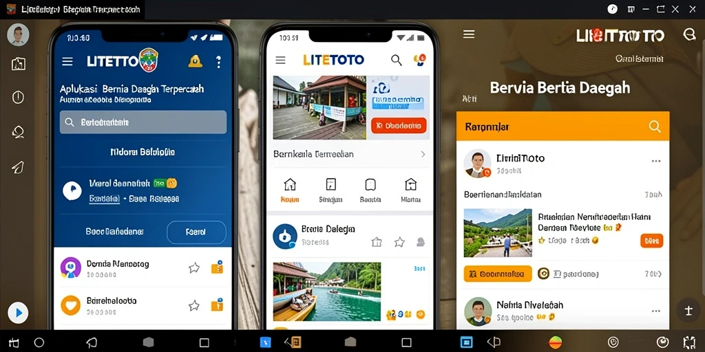 Antarmuka aplikasi LITETOTO yang menampilkan berita daerah terkini.