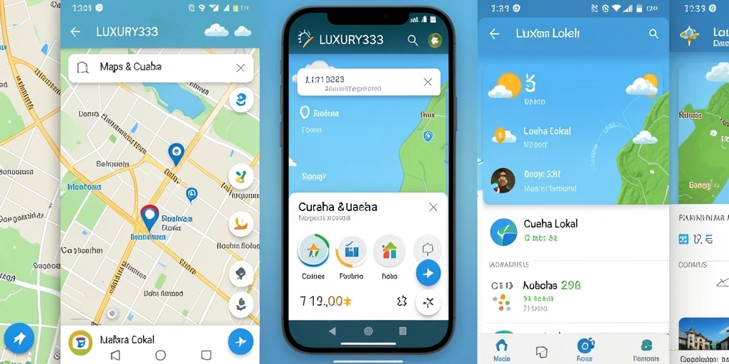 Tampilan utama LUXURY333 dengan informasi cuaca lokal yang akurat.