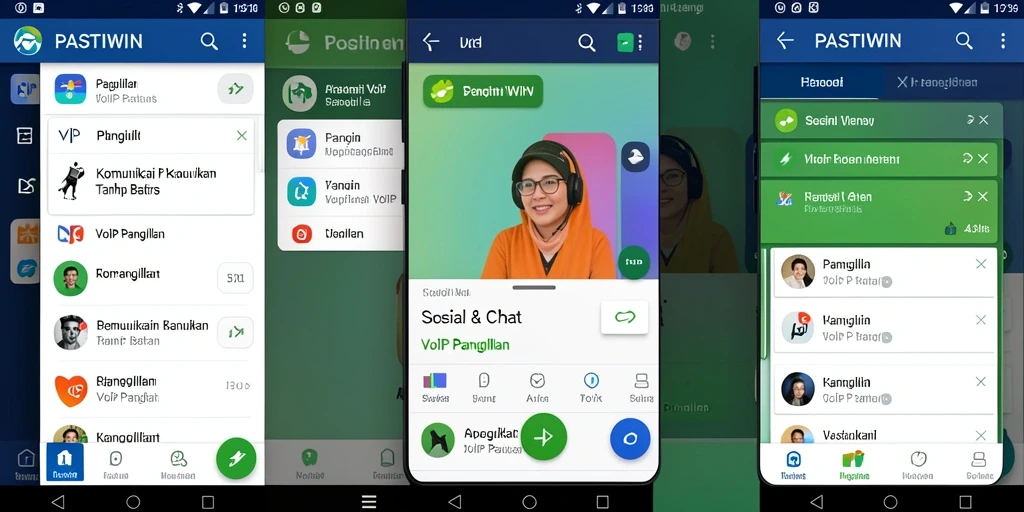Antarmuka PASTIWIN yang intuitif untuk VoIP Panggilan.