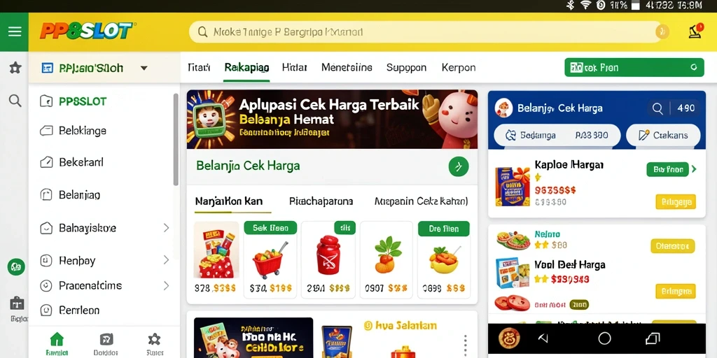 Antarmuka aplikasi PP8SLOT saat melakukan cek harga produk.
