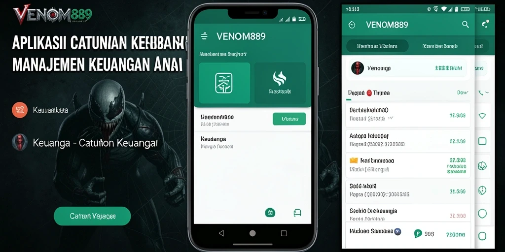 Tampilan antarmuka VENOM889 yang intuitif dan mudah digunakan untuk catatan keuangan.