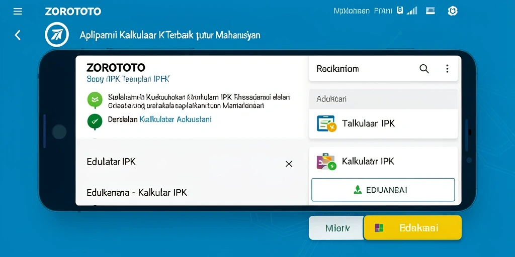 Antarmuka ZOROTOTO yang sederhana dan fungsional untuk menghitung IPK.